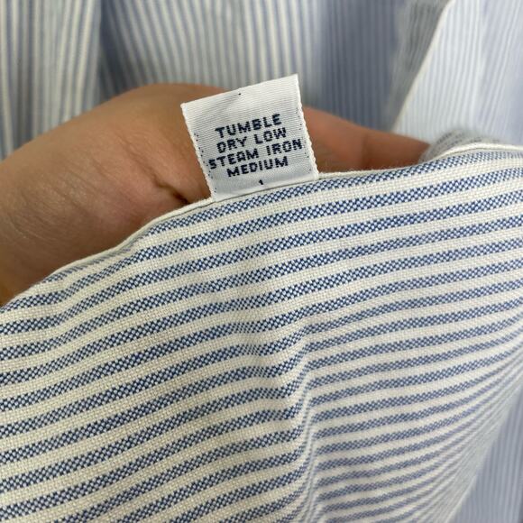 Ralph Lauren Blaire 100% Cotton stripped LS button up men's shirt size Large - Picture 12 of 15